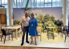 (Design Team) Joop en Marinka van het gelijknamige agenturenbedrijf bij de nieuwe collectie van Nardi.
