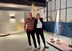 Designer Jacco Maris met Daphne Bouricius van Jacco Maris Design.