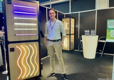 Michiel Meijer van LED Flatlight, was ook een van de nieuwkomers op de beurs.